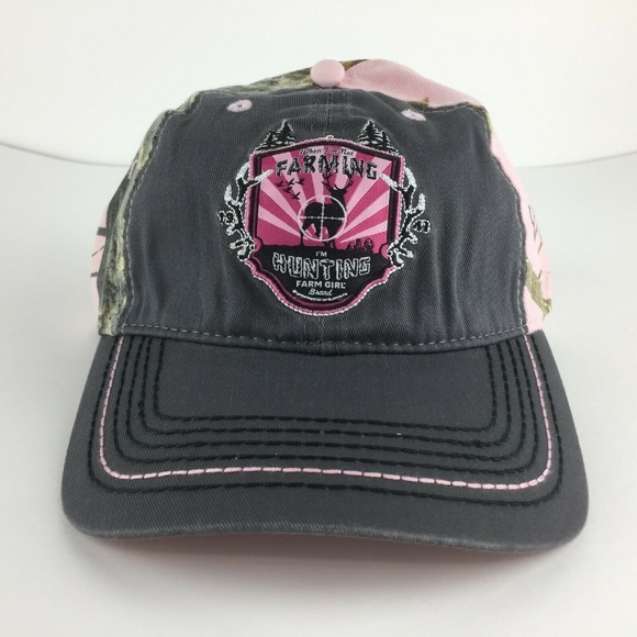 Farm Girl Cap Farming Mossy Oak Pink Hat - Picture 6 of 8